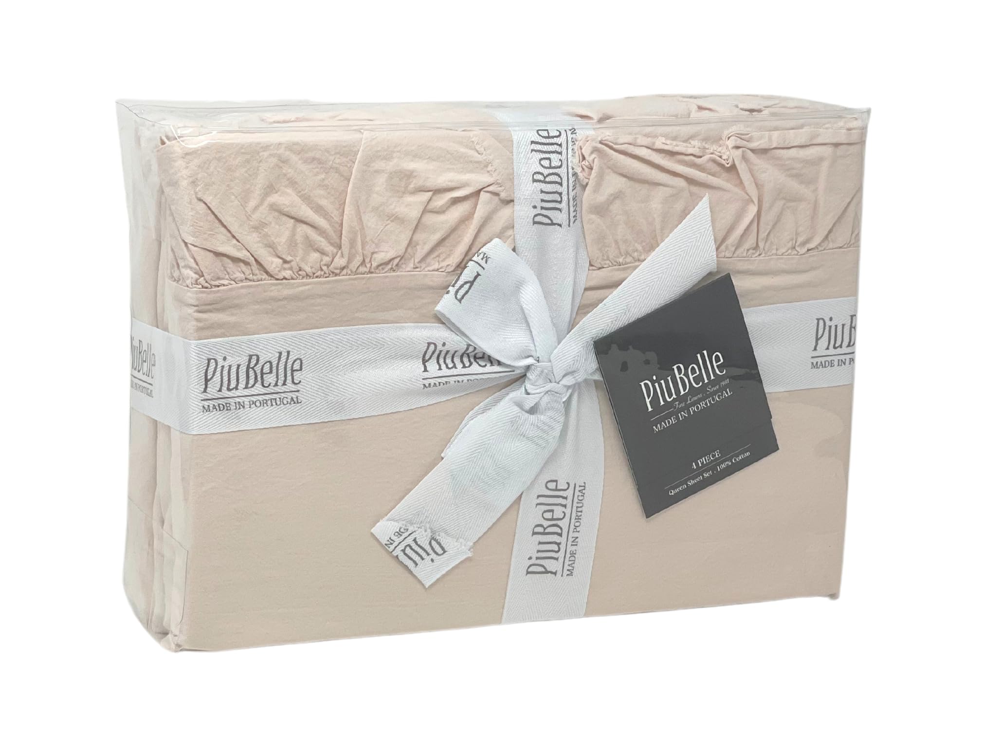 Amazon.com: PiuBelle Cotton Ruffle Sheet Set - Four Piece Set