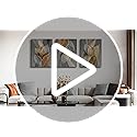 DZRWUBHS Abstract Leaves Wall Paintings - Artwork Inspiration for Living Room, Bedroom, Kitchen & Office - 3 Piece Canvas Wall Art