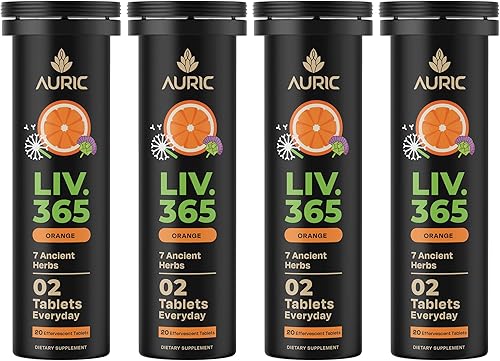 Miniatura 17 de Auric Suplemento de apoyo hepático a base de hierbas | Cardo mariano (silimarina), cúrcuma, ajo y jengibre para la salud del hígado | Fórmula