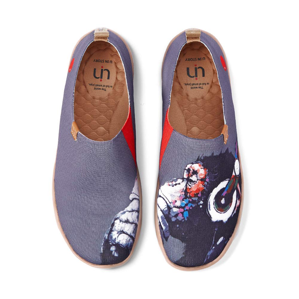 Men's Walking Travel Shoes Slip On Canvas Casual Loafers Lightweight Comfort Fashion Sneaker Happy Doggies