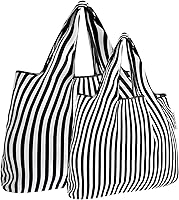 Vista 1 de allydrew Bolsas de comestibles reutilizables de nailon plegables grandes y pequeñas, juego de 2