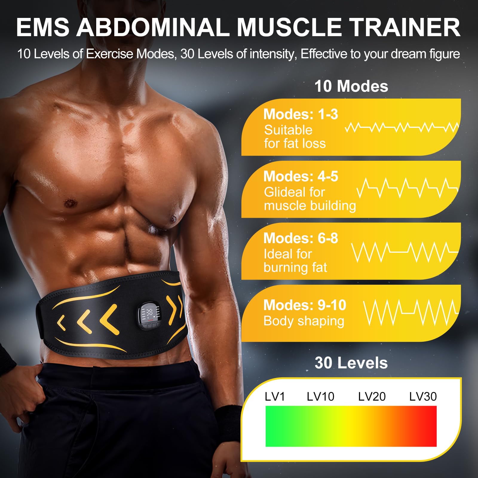 Cinturón De Masaje, Máquina Adelgazante, Quemador Eléctrico De Grasa Del Vientre, Ejercicio De Peso, Vibración, Adelgazamiento, Cinturón Magnético Para Quemar Grasa Para Hombres Y Mujeres