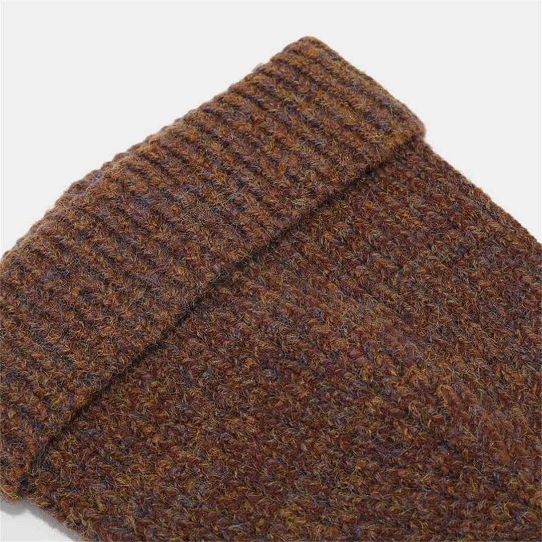 Czapki i szaliki 2 zestawy dla kobiet, robione na drutach, zimowe, swobodne, jednokolorowe, pogrubione, unisex (khaki)