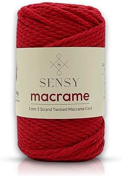 SENSY Premium 3 B k m Pamuk Taranan Makrome Makrame Halat Hobi Ipi   B k m K rm z