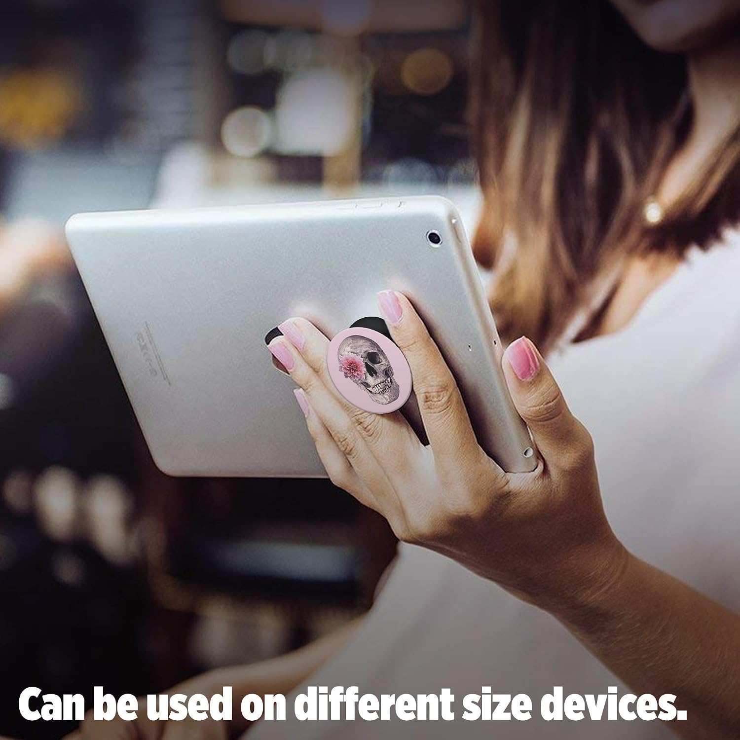 PopSockets: Collapsible Grip & Stand for Phones and Tablets - Flower Skull
