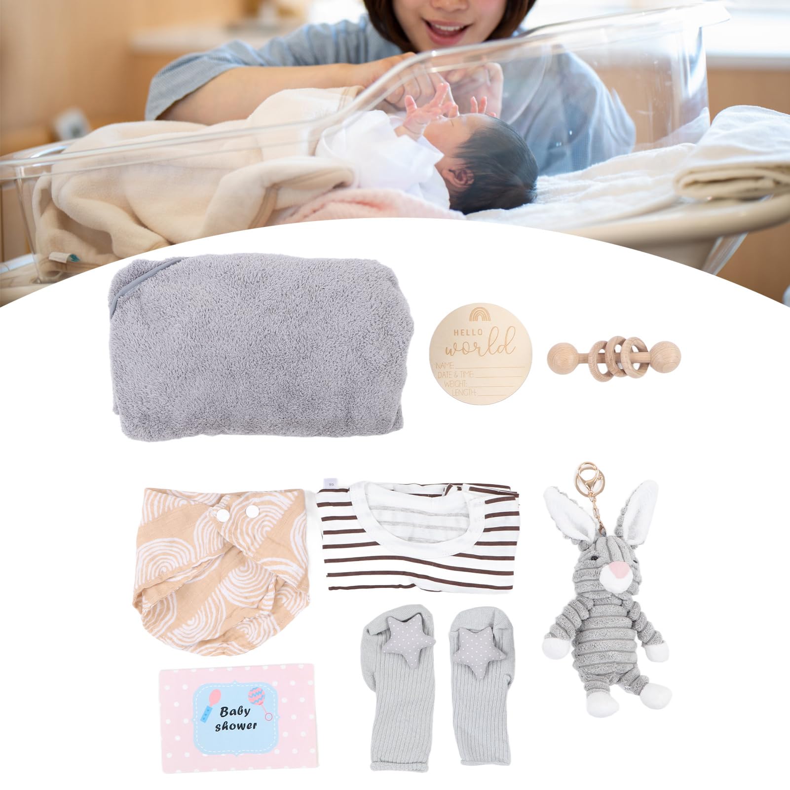CCYLEZ Baby Rassel Decke Korb, Weich Plüsch Spielzeug, für