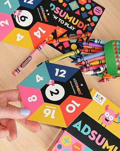 Miniatura 2 de Evermade Adsumudi Juego de matemáticas – El juego increíblemente divertido e inteligente para que los niños practiquen la multiplicación, división,