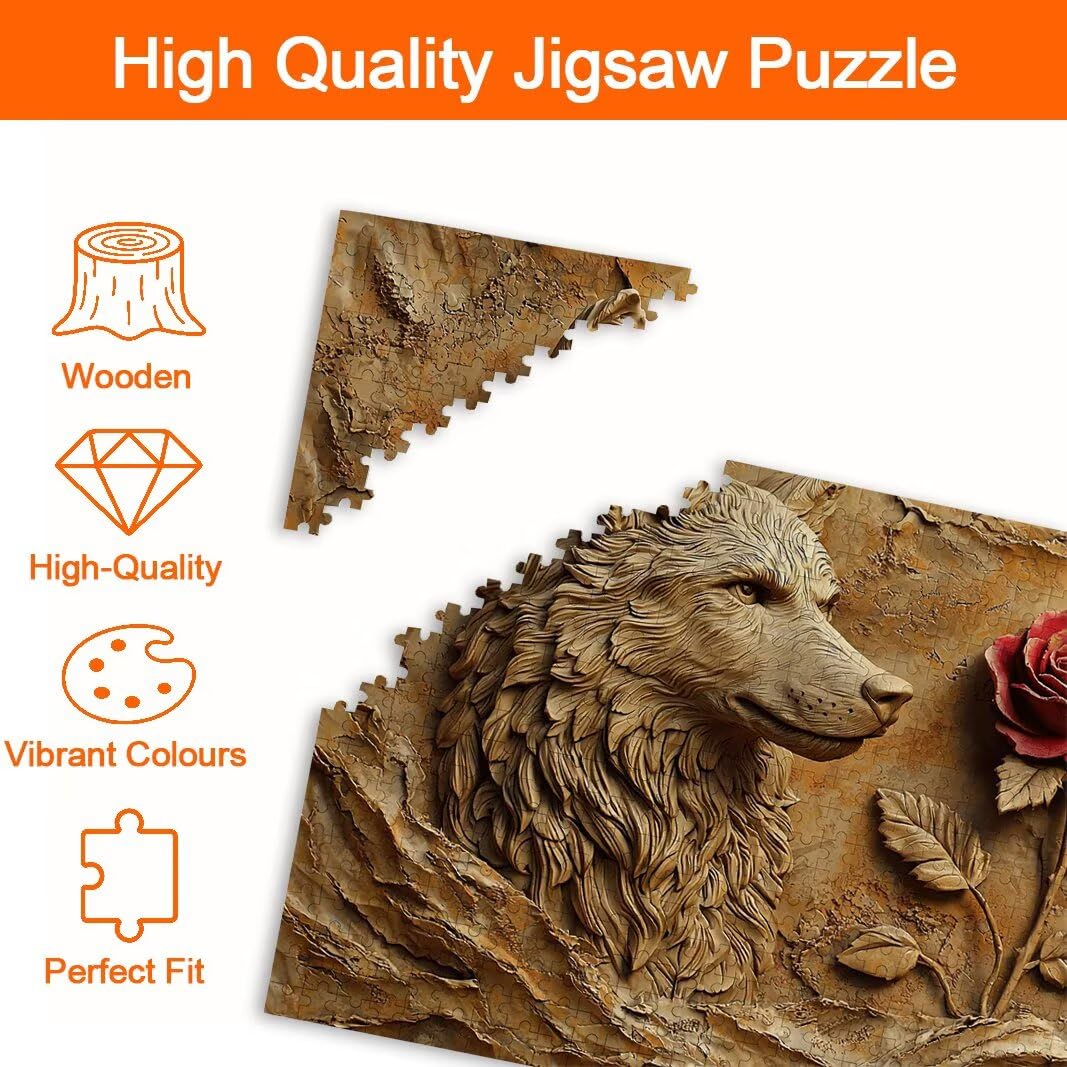 Puzzle 2000 Pezzi, Puzzle Lupo, Misura: 100x71cm, Regalo Donna/Uomo -8805