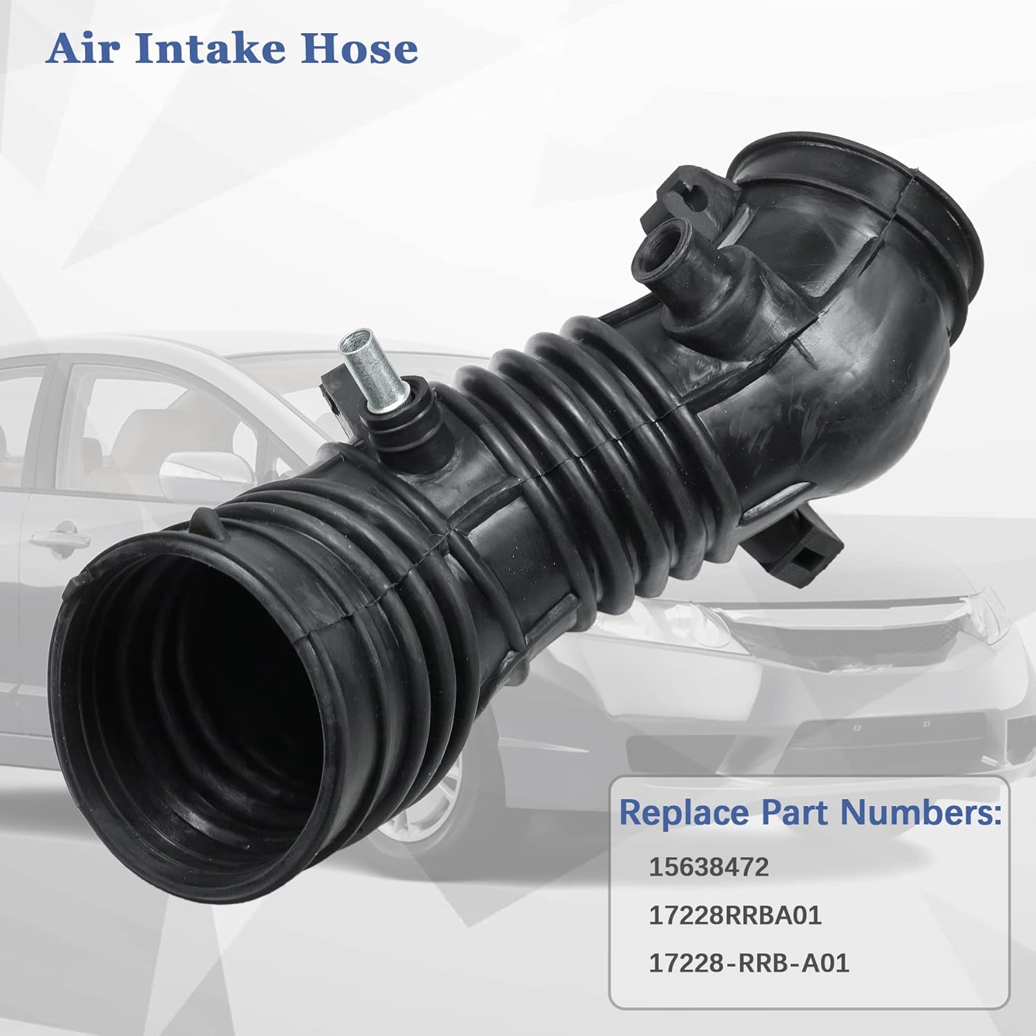 JDMSPEED Air Intake Hose Air Flow Tube 17228-RRB-A01 Replacement For Honda Civic Si 2006 2007 2008 2009 2010 2011 Replaces 17228RRBA01 15638472