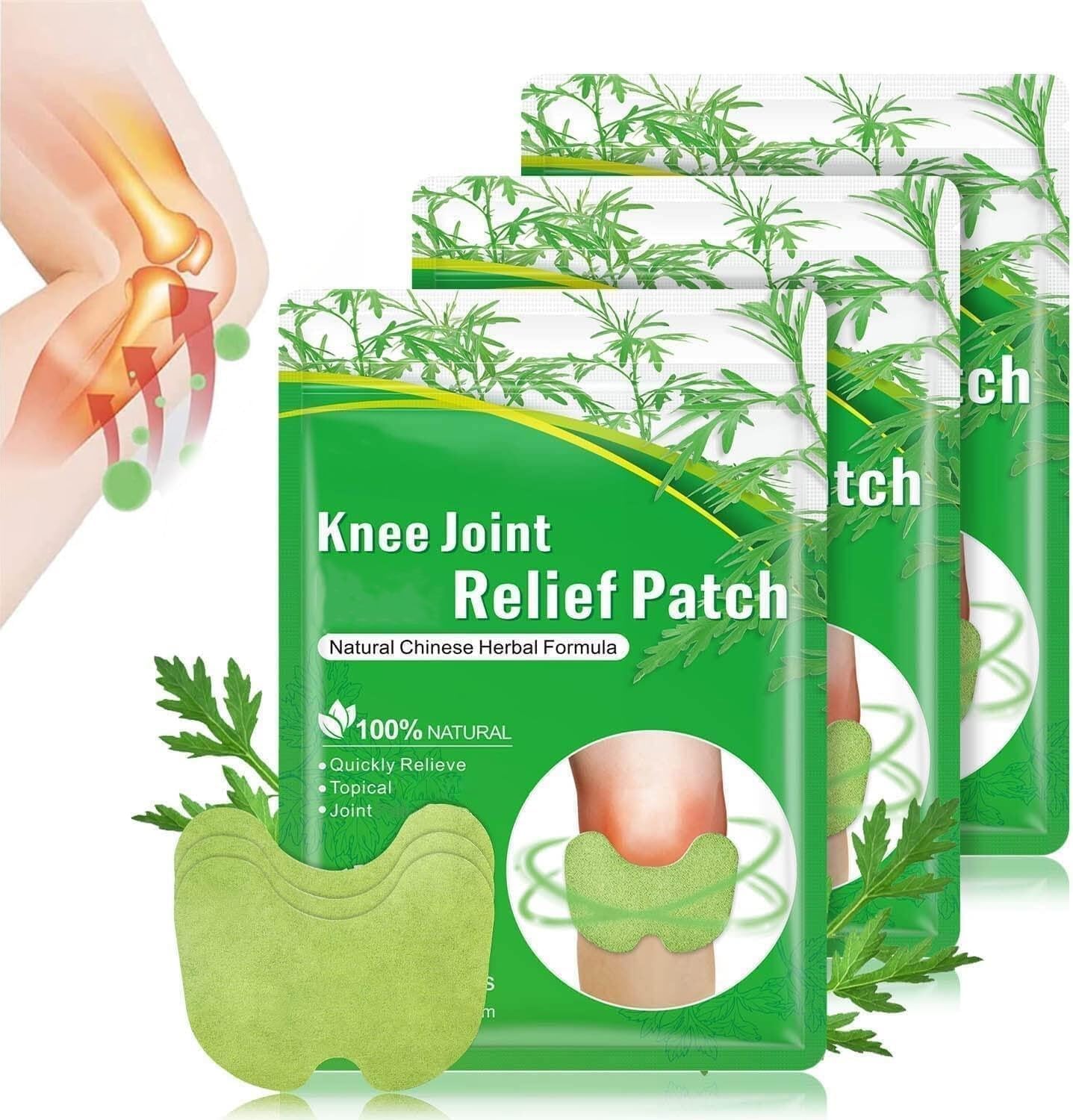 Pain Relief Patches Pack of 12 Wormwood leaves Dried Ginger Camphor Borneol Natural Herbal Patches, Sticker 12-Hour Relief of Joint Pains Patch for Knee, Back, Neck, Shoulder Pain (12)