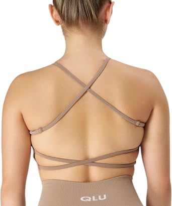 Attractive Collection Women Seamless Adjustable Criss Cross Sports Bra | Strappy, Backless, Padded