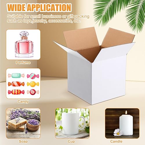 Vista 11 de Yeaqee 72 cajas de envío de cartón corrugado, cajas de envío pequeñas para embalaje, embalaje para mudanzas, pequeñas empresas, almacenamiento