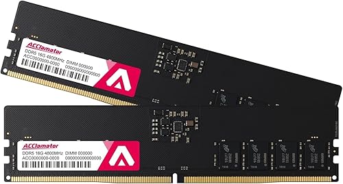 Miniatura 9 de Acclamator RAM DDR5 Kit de 32 GB (2 x 16 GB) 5600 MHz (o 5200 MHz o 4800 MHz) CL46 1.1V SODIMM 262 pines RAM memoria para portátil