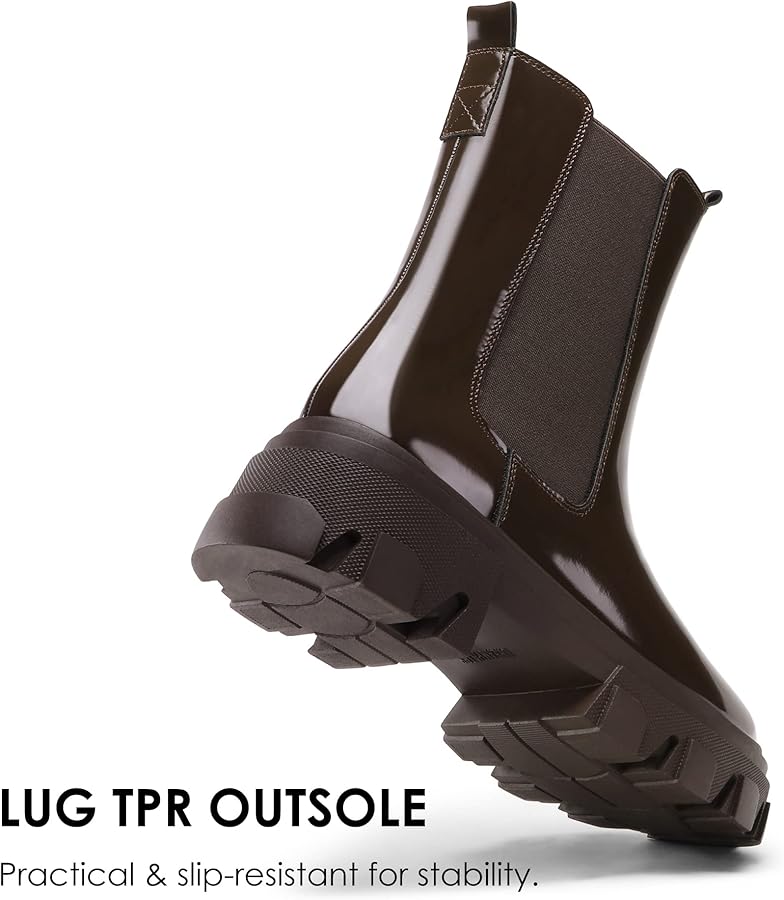 Amazon.com | DREAM PAIRS Women's Platform Chelsea Boots Lug Sole