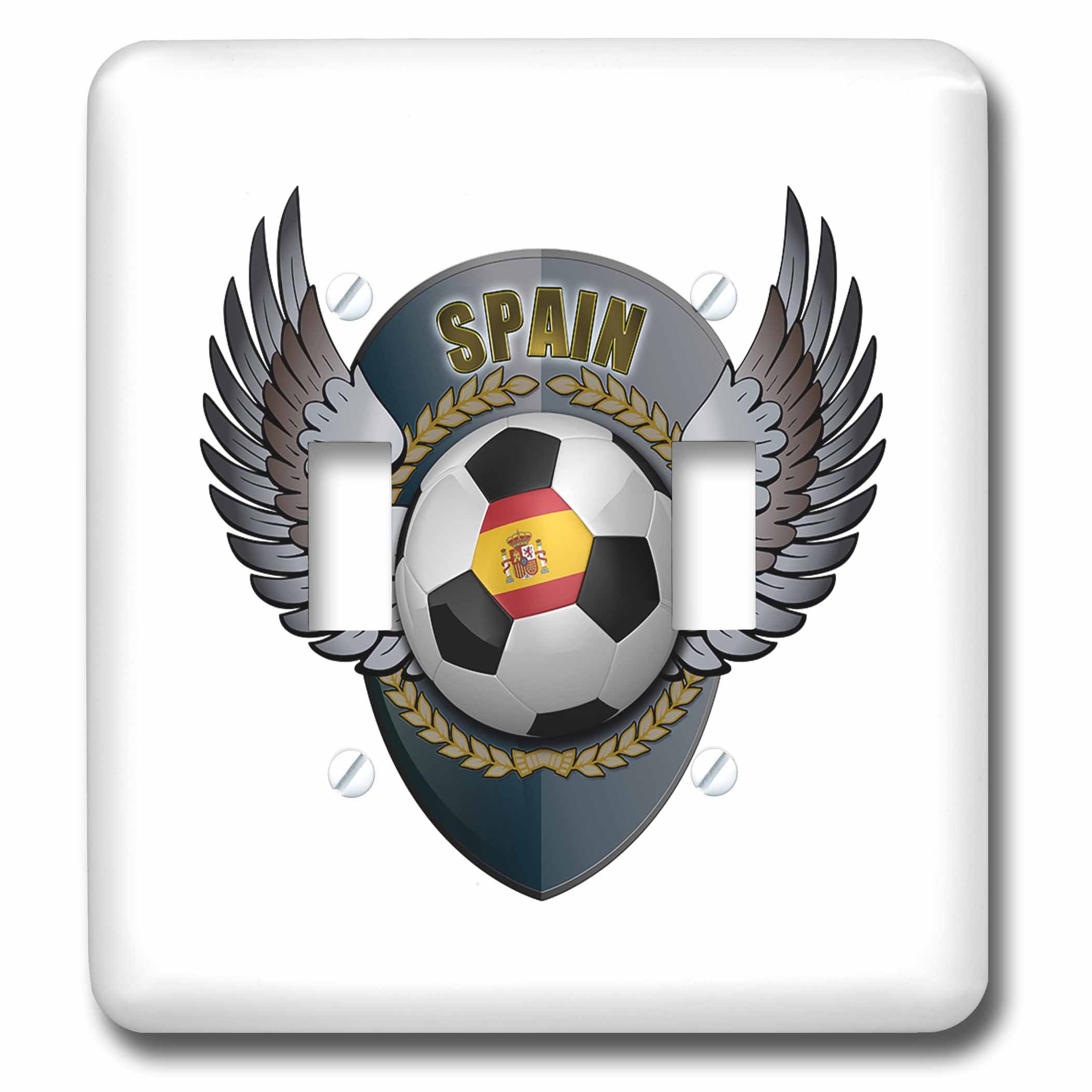 Ballon de football espagnol blason cadeau idéal pour supporter plaque 3dRose lsp_158042_2