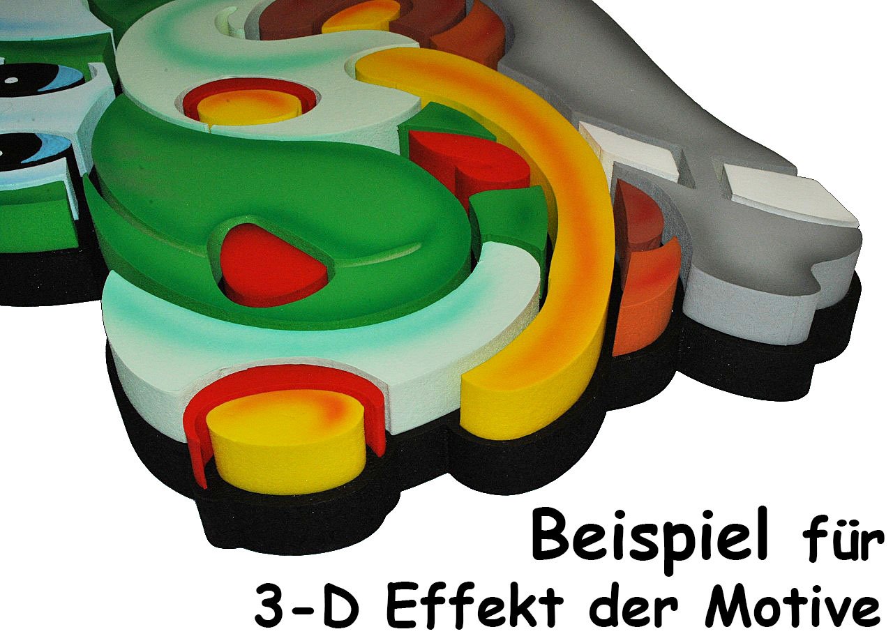 alles-meine.de GmbH 3-D Wandbild/Türschild/Wandtattoo - XL Quack Frosch - Wetterfest - incl. Name - Bild Kinderzimmer Wandsticker Wanddeko Namensschild