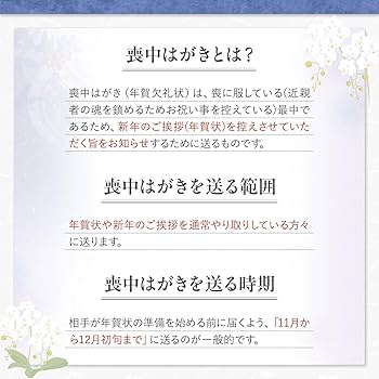 ＊喪中はがき（年賀状じまい文章）私製 20枚入り 詳細記入不要 Amazon | [ハガキ製作所] 喪中はがき 20枚 年賀状じまい 私製