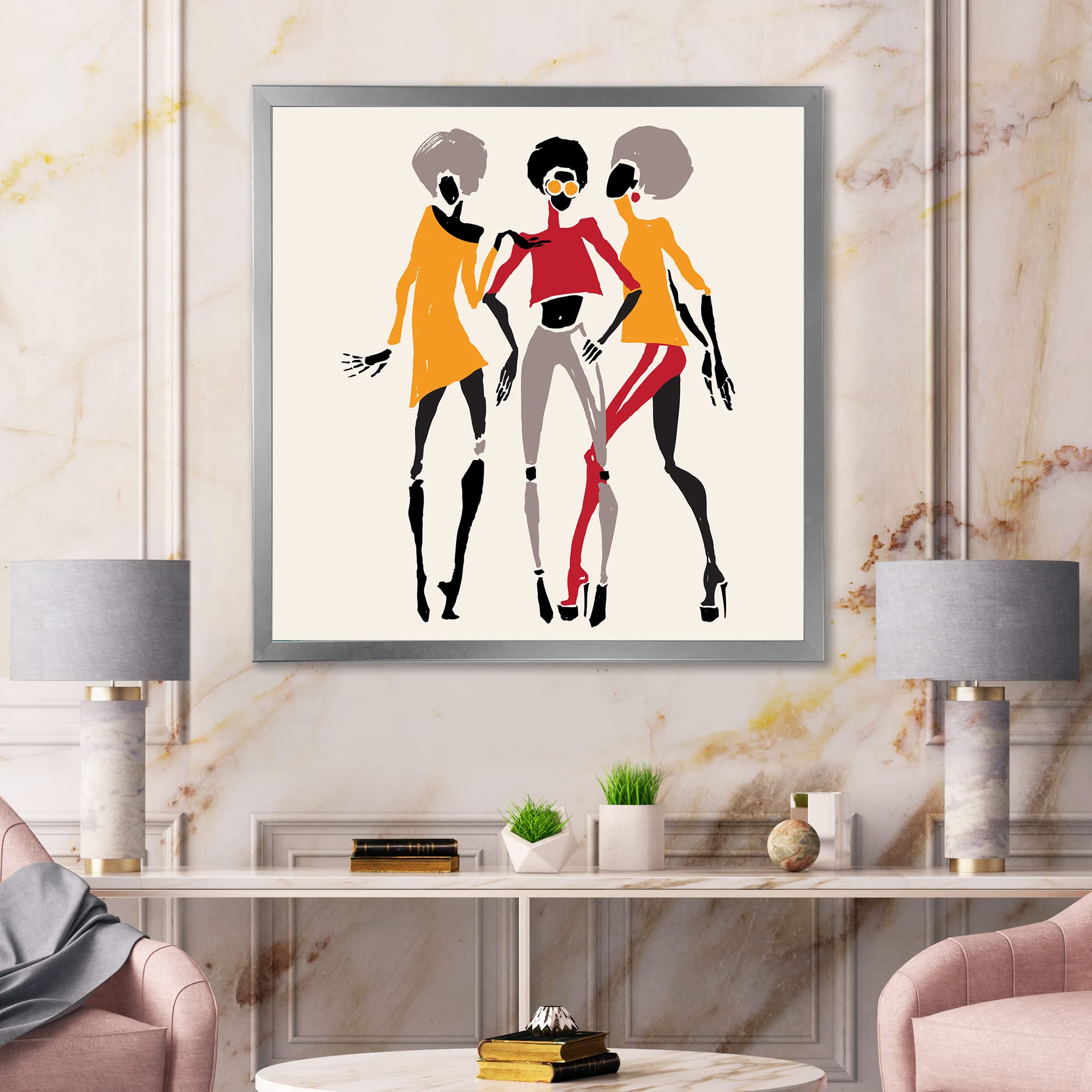 Amazon.co.jp: DesignQ アフリカ系アメリカ人女性シルエットII モダン