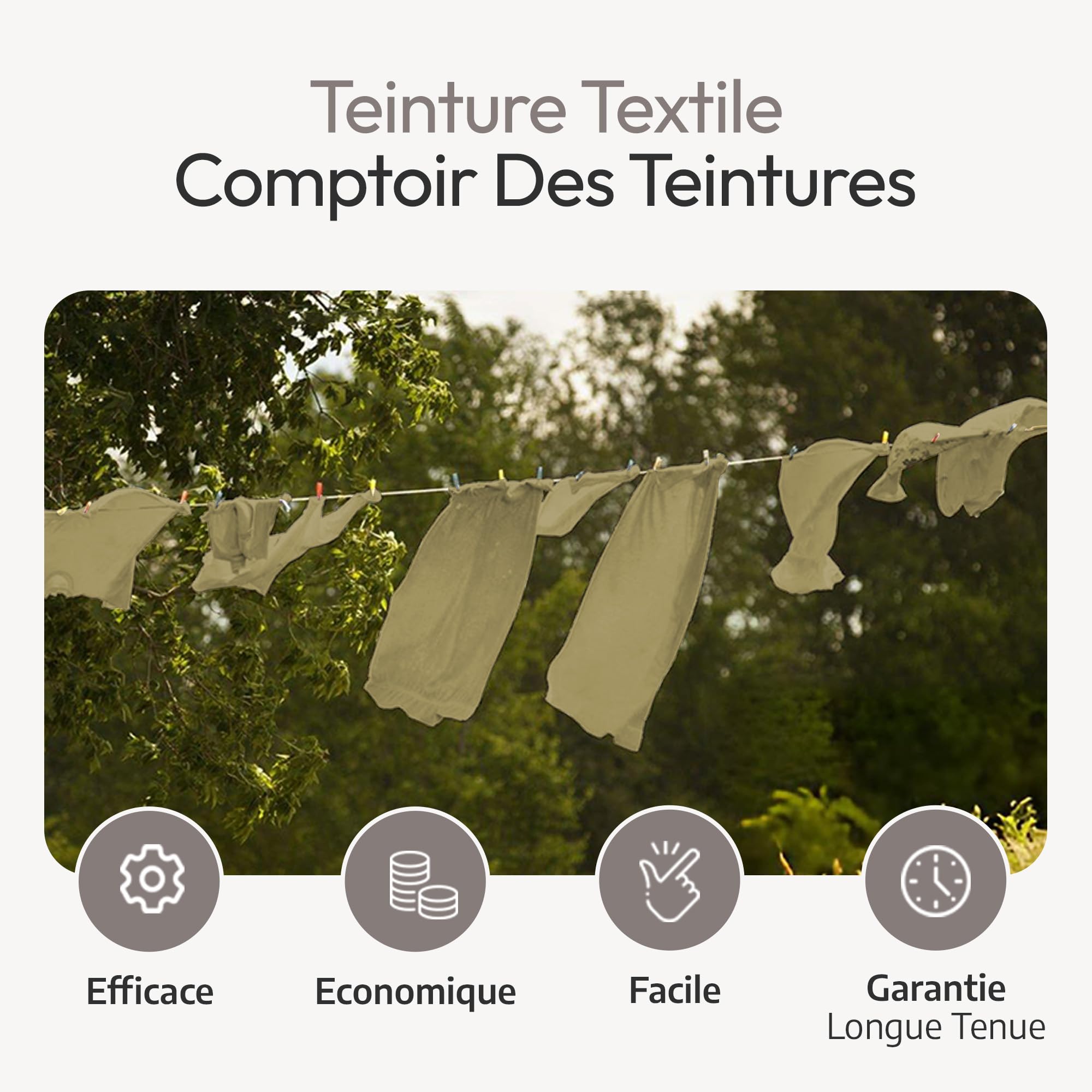 Teinture Textile – Mélange Chartreuse (pour 2kg linge) – Teintures Durables pour Draps, Serviettes et Nappes – Facile à Utiliser en Machine à Laver ou à la Main