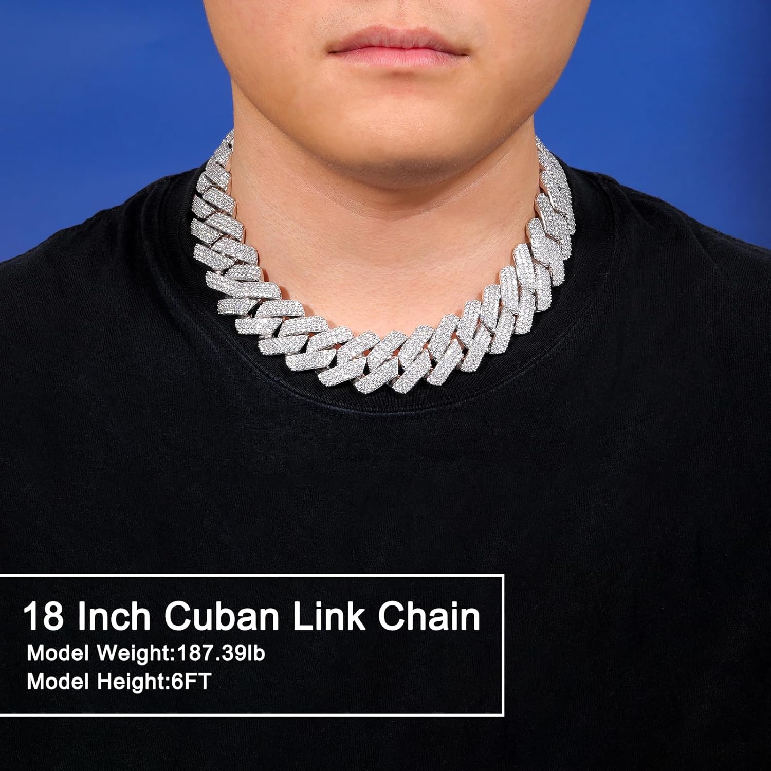 30MM/25MM Solid Big Cuban Link Chain for Men Large Thick Iced Out Chain 18K Gold Plated 5A+ Zicron Cuban Necklace Gold/Silver Iced Out Diamond Miami Link Necklace Bling Luxury Jewelry - Image 6