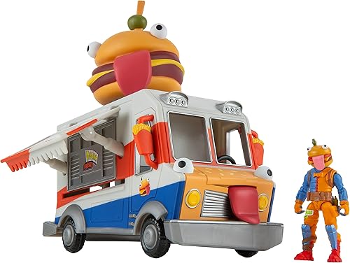 FORTNITE FNT1059 Durrr - Camión de comida para hamburguesas de 9 pulgadas con figura articulada de 2.5 pulgadas