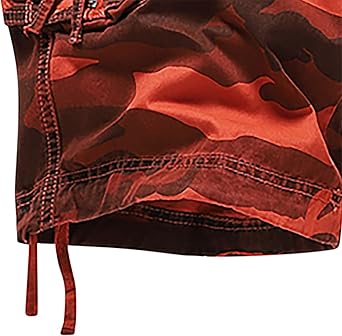 RLEHJN Camo Cargo Shorts for Men UK Sale Camouflage Combat Shorts with Multi Pockets Summer Workwear Loose Fit Drawstring Bottoms Casual Short Pants for Walking, Running, Fishing, Hiking & Camping