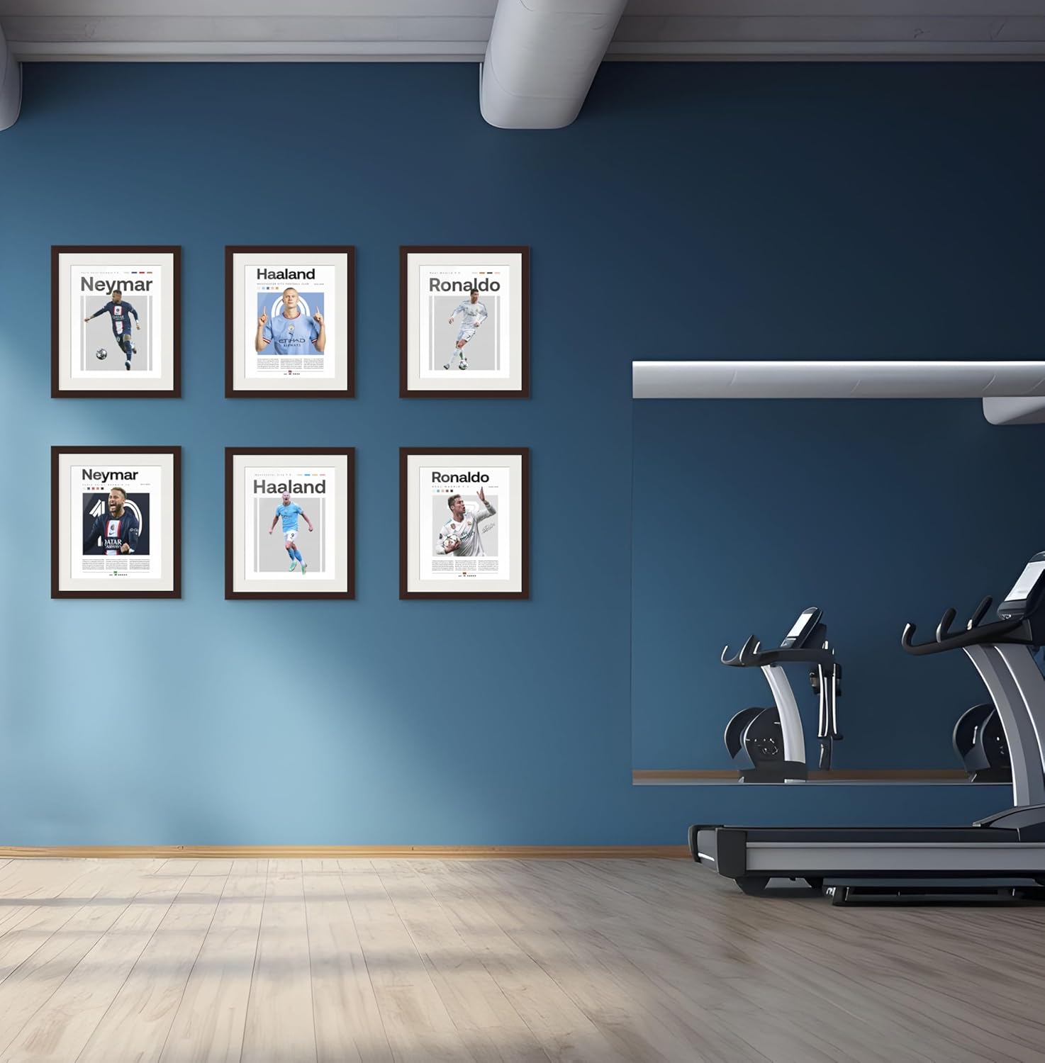 Soccer Poster Set - Soccer Wall Decor, Messi Posters for Boys Bedroom, Neymar Art, Messi Picture, Ronaldo Wall Art, Haaland, Bellingham, Mbappe Bedroom Decor - Unframed Set of 12 (8x10”) Prints - Image 3