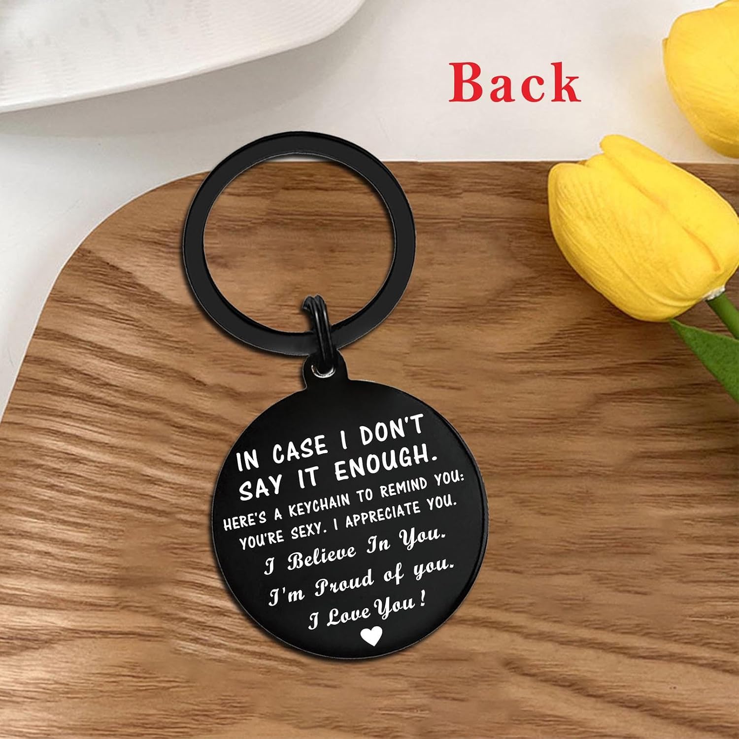 Mataly Valentines Day Gifts for Him Husband Men, I Love You Gifts for Him Boyfriend, Anniversary Keychain for Men Husband