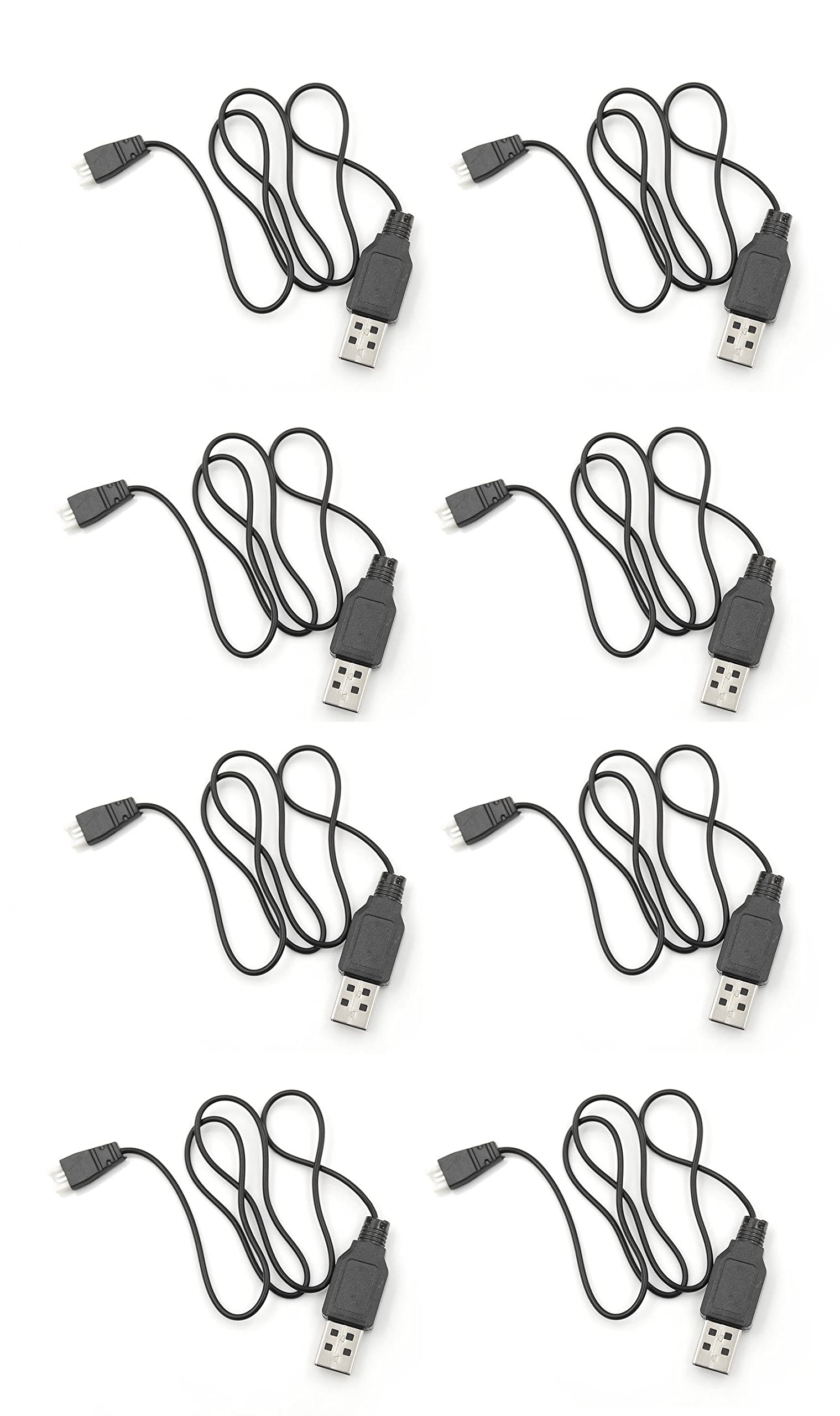 INVENTO 8pcs 3.7V 1 cell Lithium Polymer Li-ion Lipo Battery USB Charger Cable Cord for Syma X5 X5C H107L H107C RC-image-21