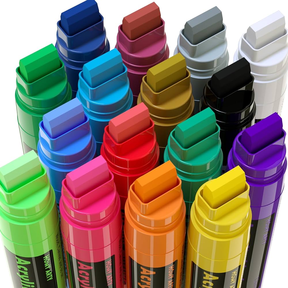 Amazon | HOMY ARTY アクリルペイントマーカー - 16色 x 15mm Amazon | HOMY ARTY アクリルペイントマーカー - 16色 x 15mm