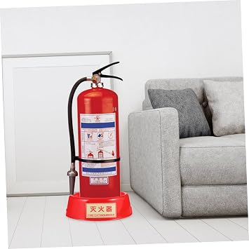 Uonlytech Fire Extinguisher Stand,Extinguisher Base Extinguisher Holder Fluorescence Plastic Floor Stand Red Fire Extinguisher Mount for Fire Extinguisher