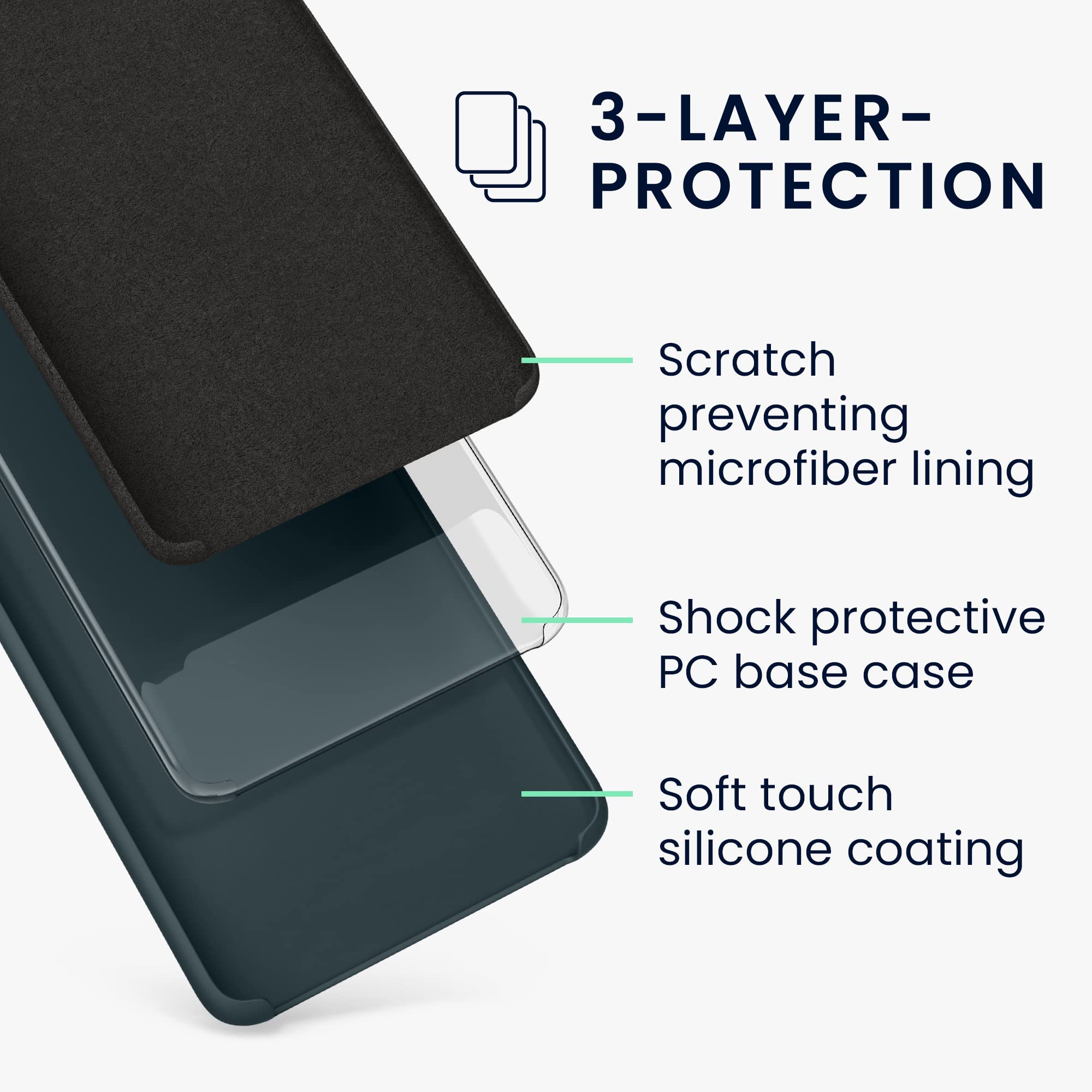 Kwmobile Cover In Silicone TPU Per OnePlus 9 (Versione EU/NA) - Custodia Posteriore Gommata, Colore Ardesia Scuro - 2