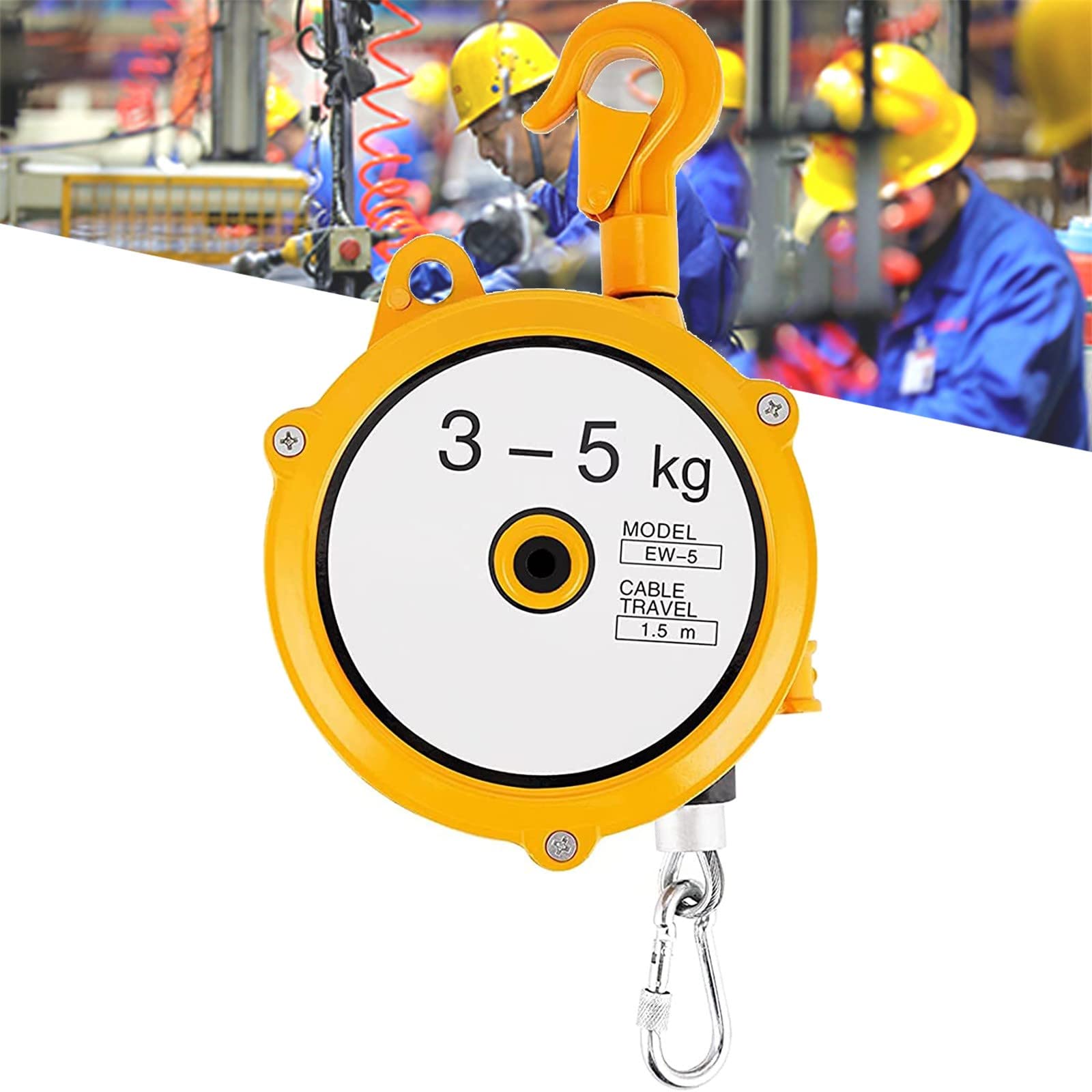 WEKONUMEX Retractable Spring Balancer, Spring Balancer Retractable Adjustable Self Locking Tension Retractor Multiple Sizes(3-5kg)