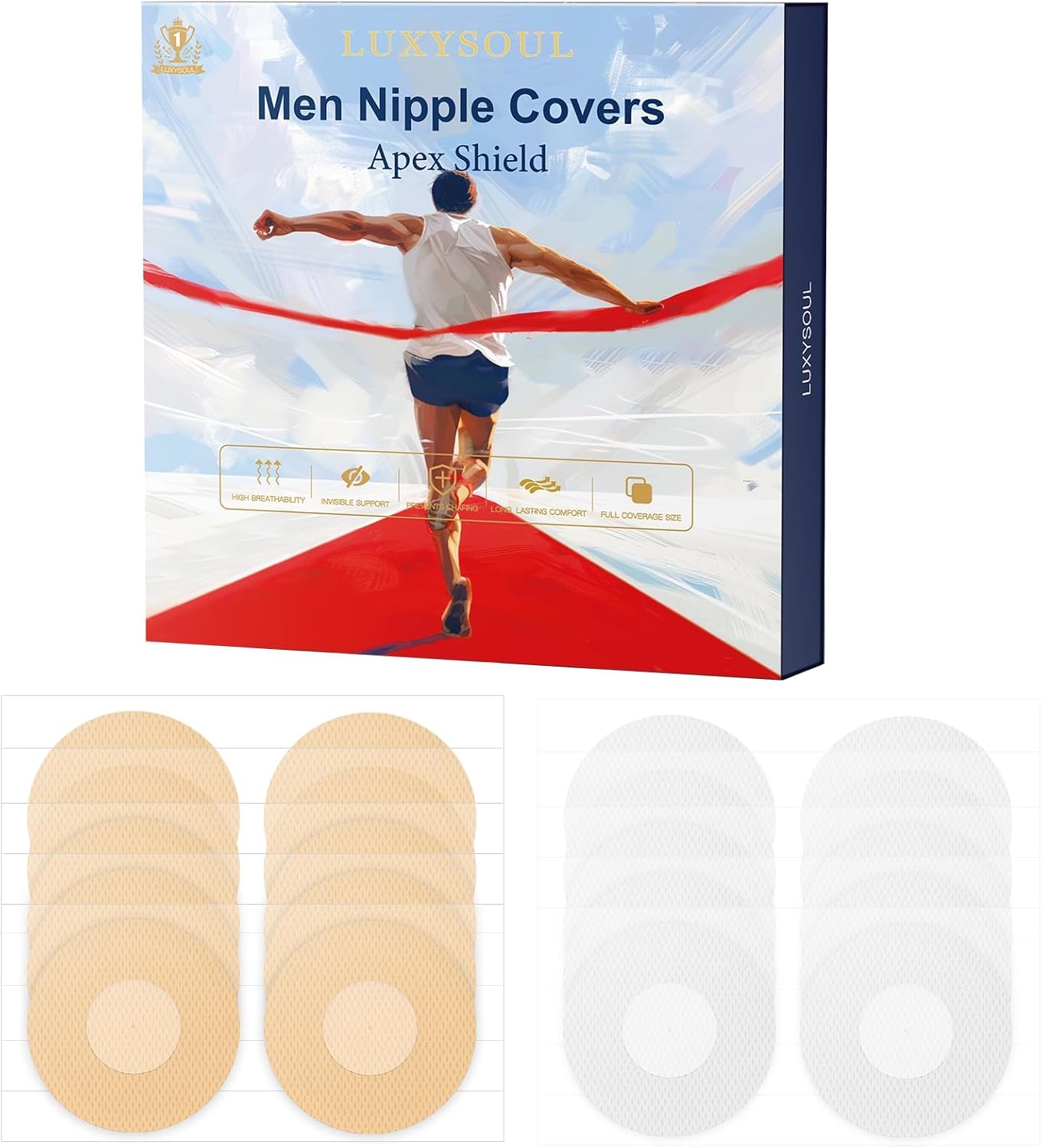 Men Nipple Covers for Running 132/120/100PCS Anti Chafing Tape for Marathon - No Show Sweatproof Protection