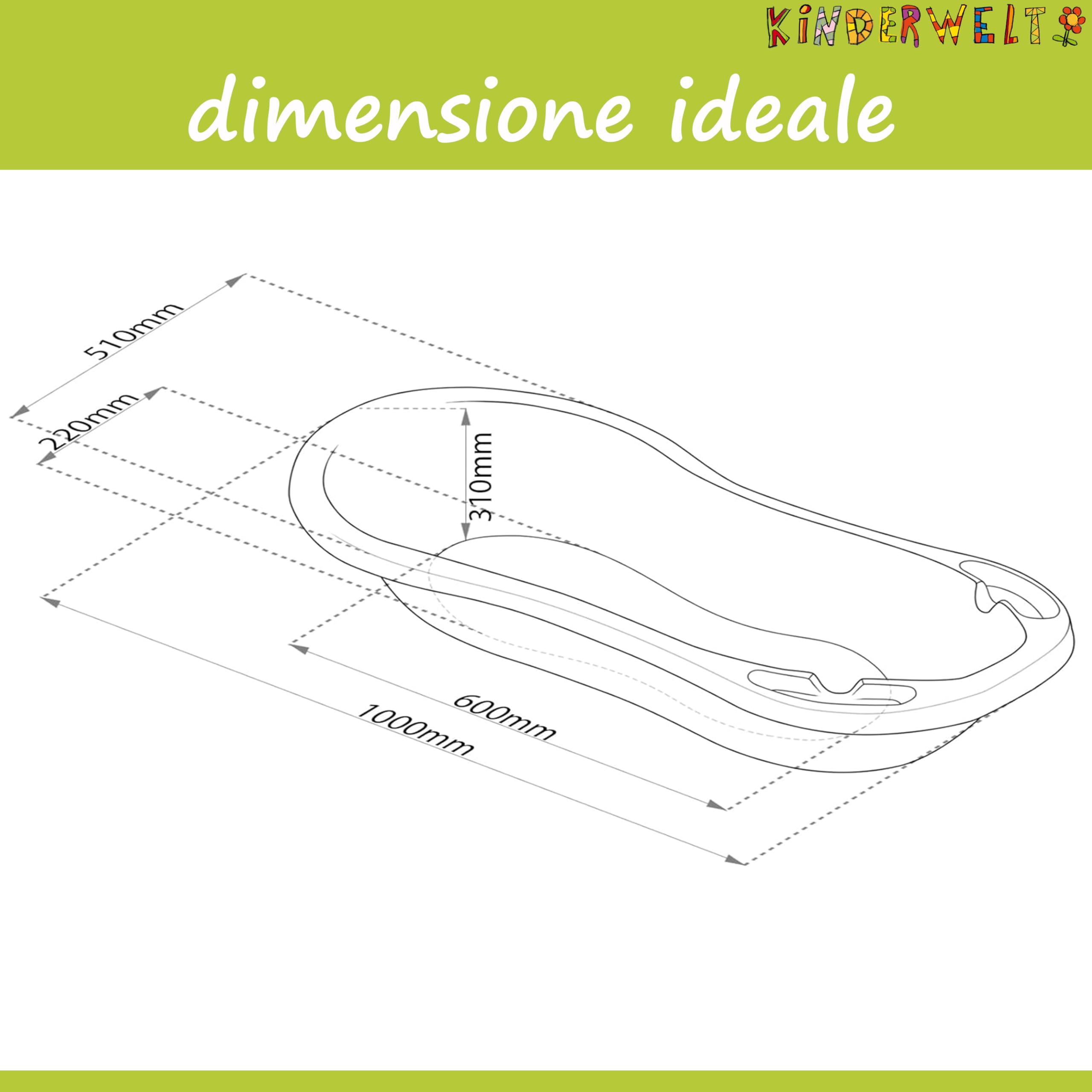 Baby Vasca da Bagno XXL 100 cm Funny Farm Bianco per Neonato con Spine