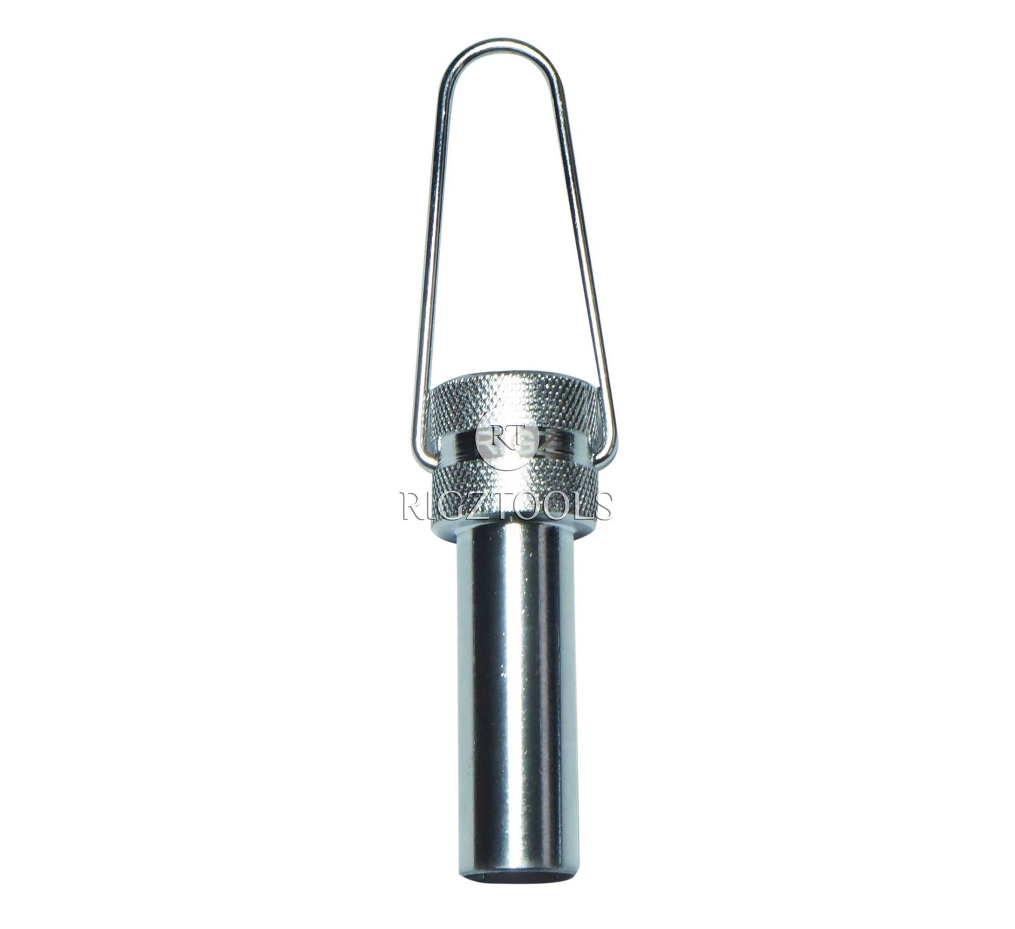 Security shield adapter tool for installing 7/16" hex shielded F-type connectors by RIGZTOOLS RTSS-400 - Heat-treated steel with chrome finish provides durability