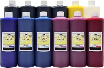 InkOwl Refill Kit Replacement for Canon PRO-2600, PRO-4600, PRO-6600 12x500ml - USA-Made Pigment Ink