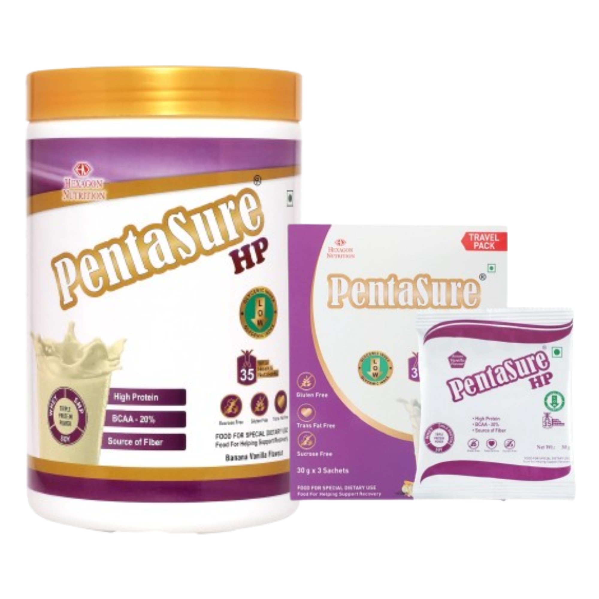PentaSure 2.0 High Protein High Calorie Vanilla - 1 kg with Travel Pack (90g)-image-5