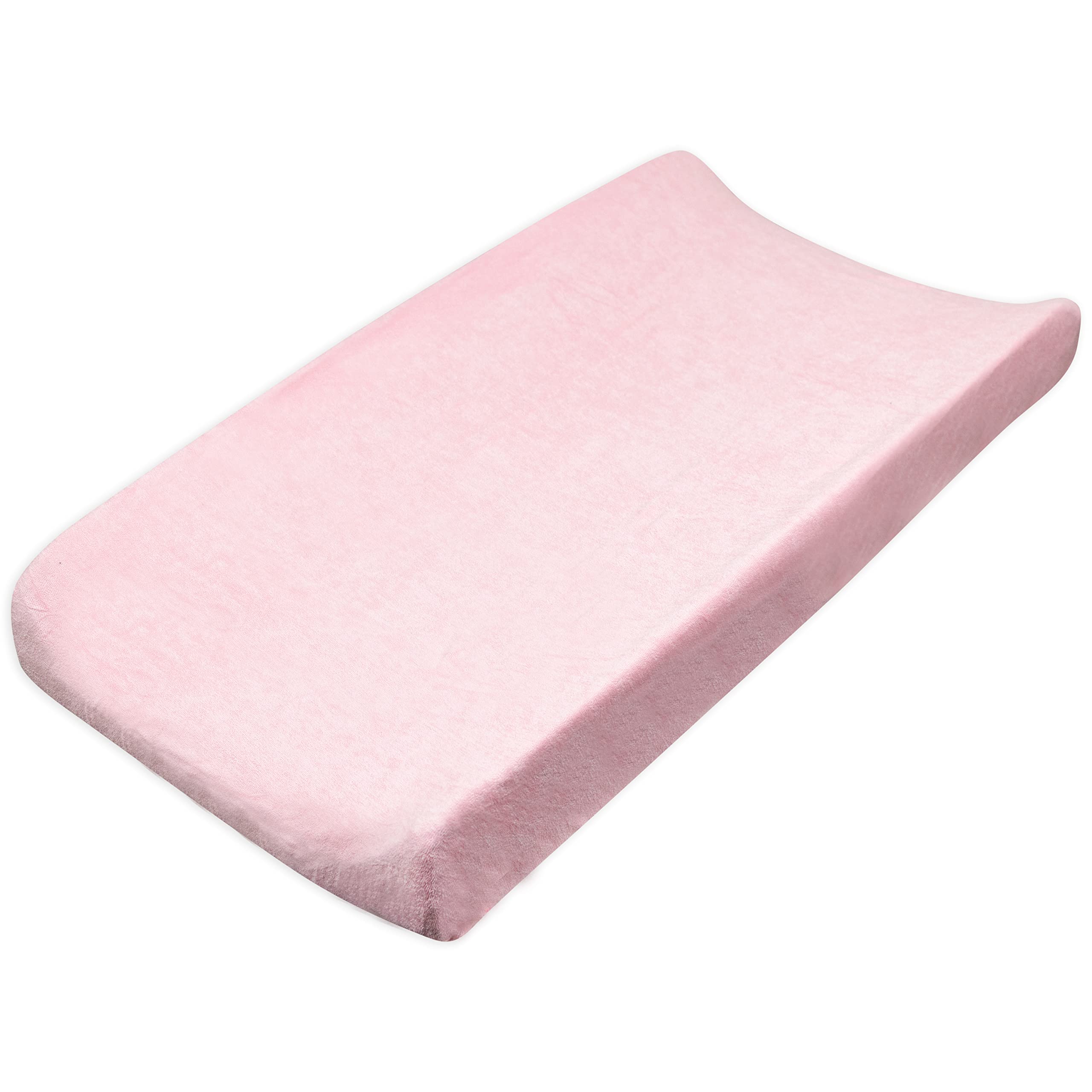 HonestBaby unisex baby Organic Terry Cotton Changing Pad Cover, Light Pink, One Size US, Light Pink, One Size-image-12