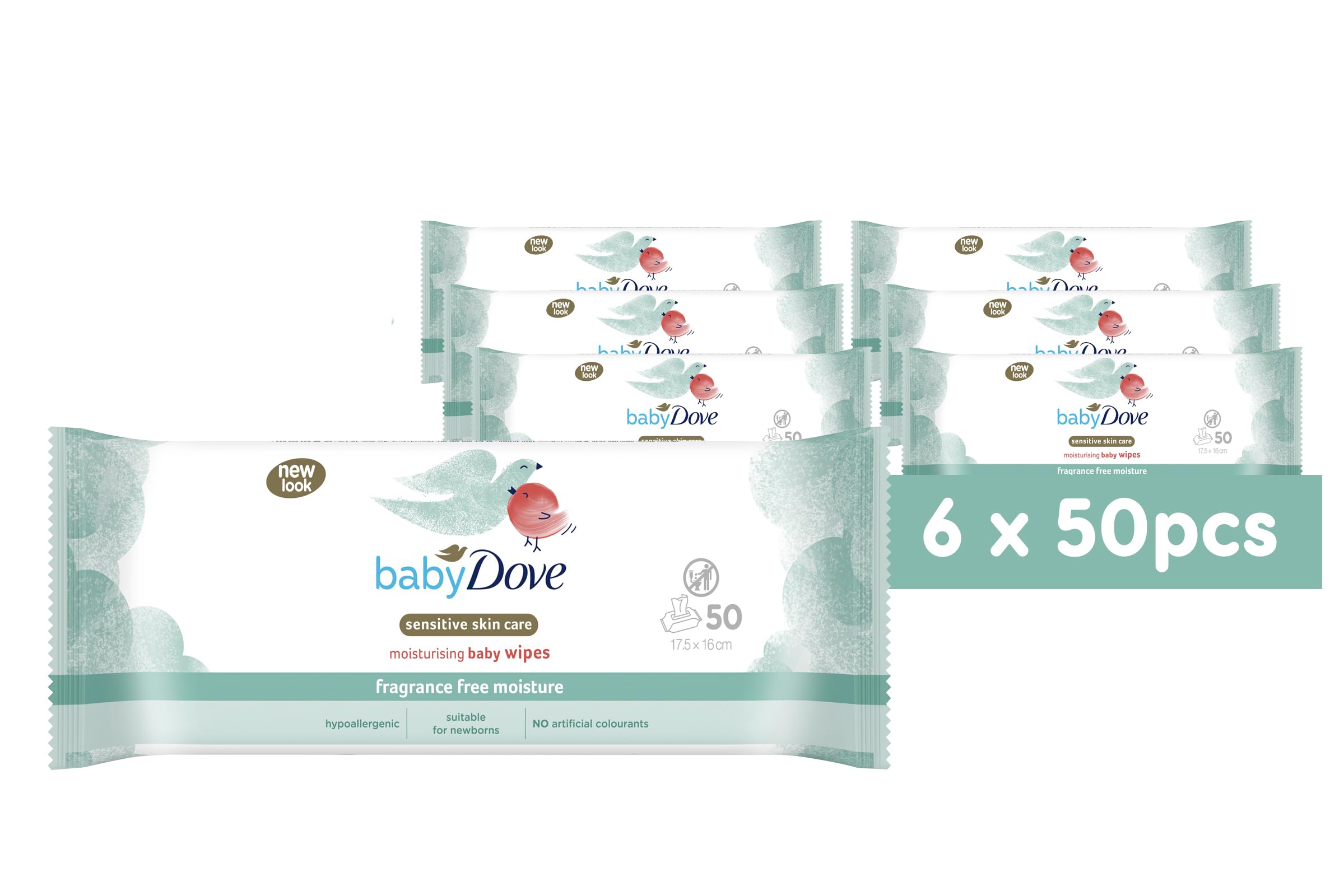 Baby Dove Sensitive Skin Care Baby Wipes 6