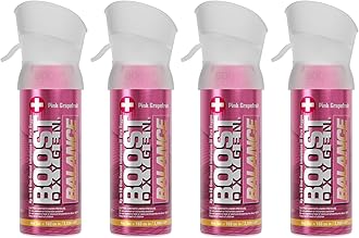 Pocket Size Balance Pink Grapefruit Aroma 3L Canister | Respiratory Support for Aerobic Recovery, Altitude, Performance & Health (4 Pack)