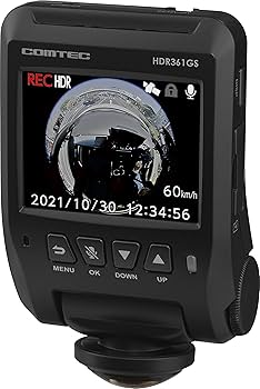 コムテック HDR361GW 360度リアカメラ月 Amazon | コムテック 車用 ドライブレコーダー 360度全方位