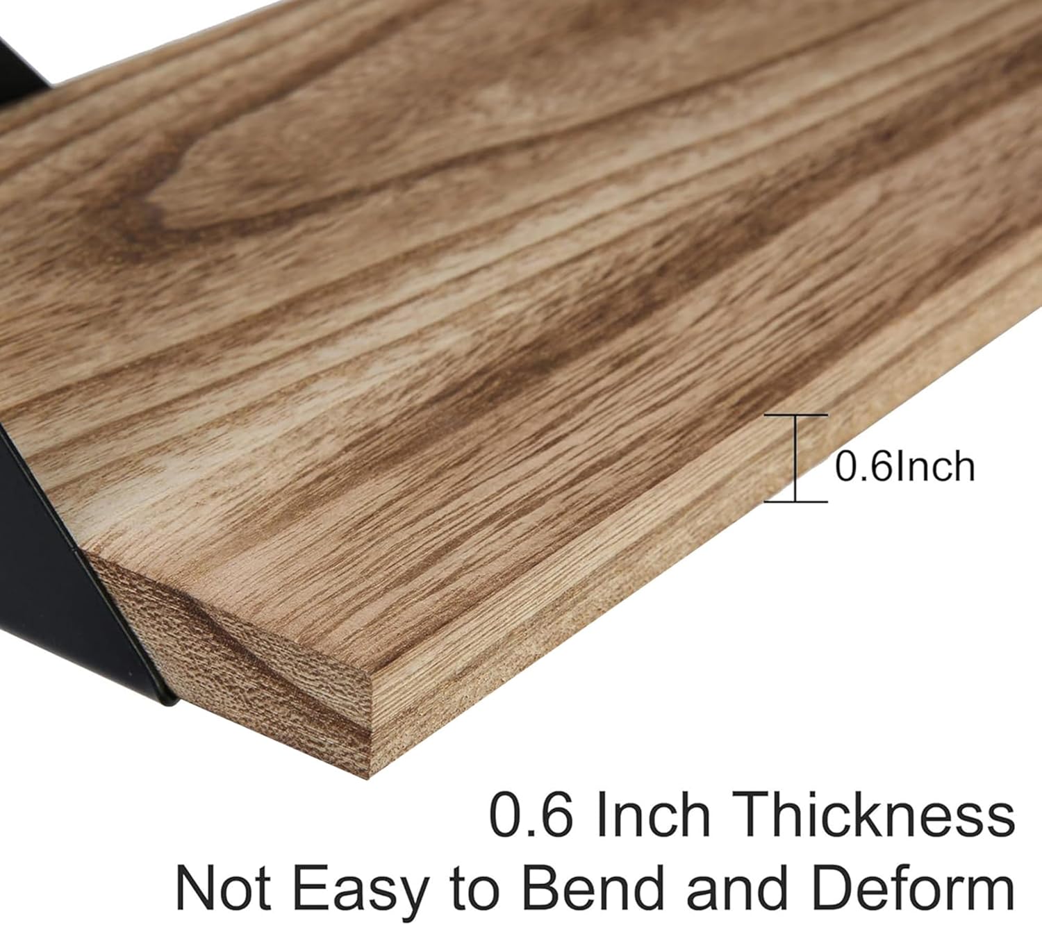 Wall Mounted Floating Shelf Set of 3 Solid Wood 3-Tire Wall Storage Shelf DIY Design Home Decoration for Bathroom Living Room Office Kitchen