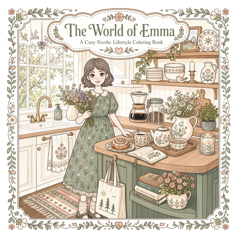 The World of Emma: A Cozy Nordic Lifestyle Coloring Book
