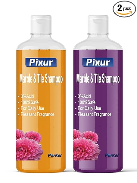 Pixur Marble and Tile Shampoo Floor Cleaner for Home, Kitchen, Bathroom (Orange and Deo Fresh) -Combo Pack of 2 Pieces x 1Ltr