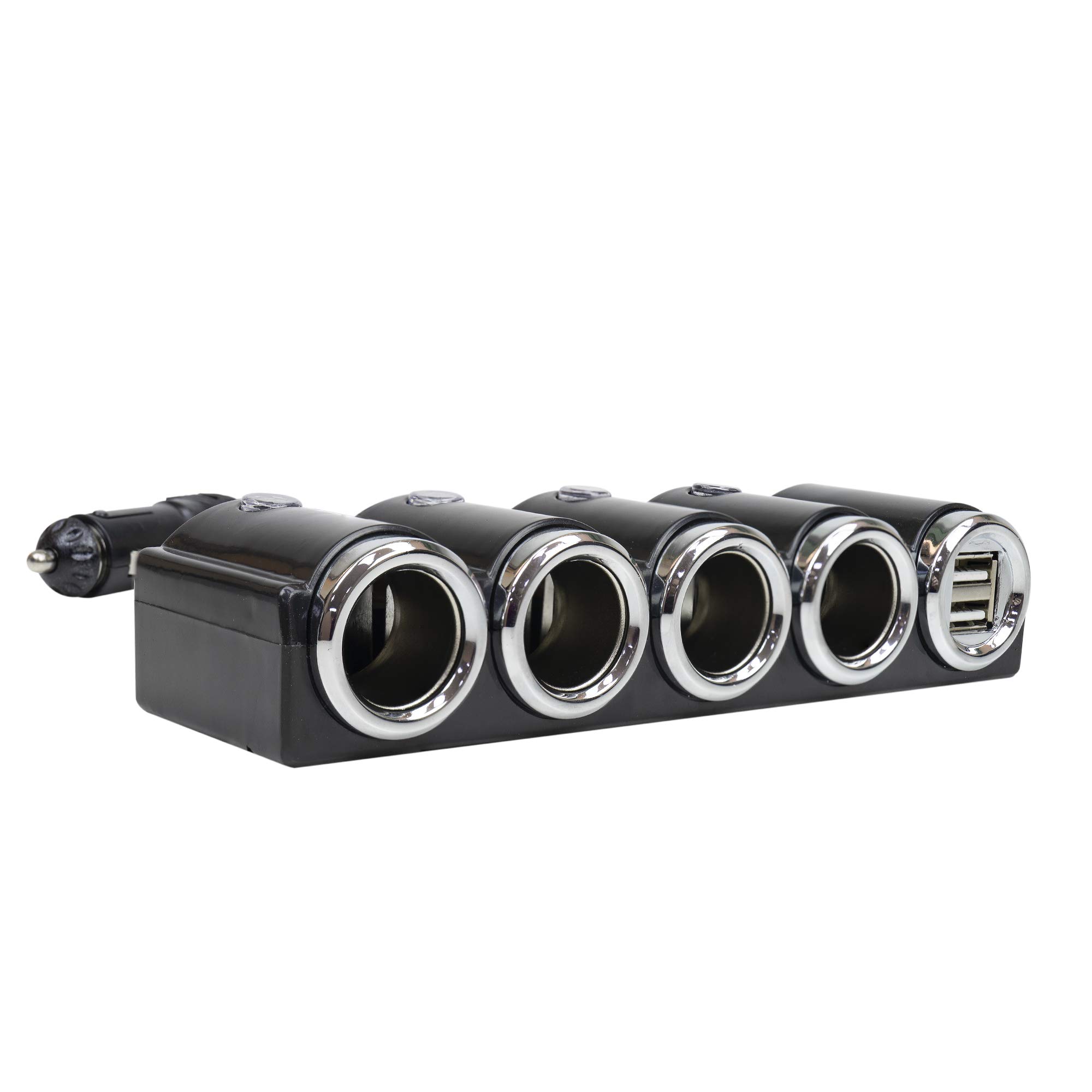 PNI Lighter 04 Sigarettenaanstekersplitter – 12V/24V, 4 Uitgangen, 2x USB (5V/1A), LED-indicatie, 10A Zekering, Kabellengte 70 Cm
