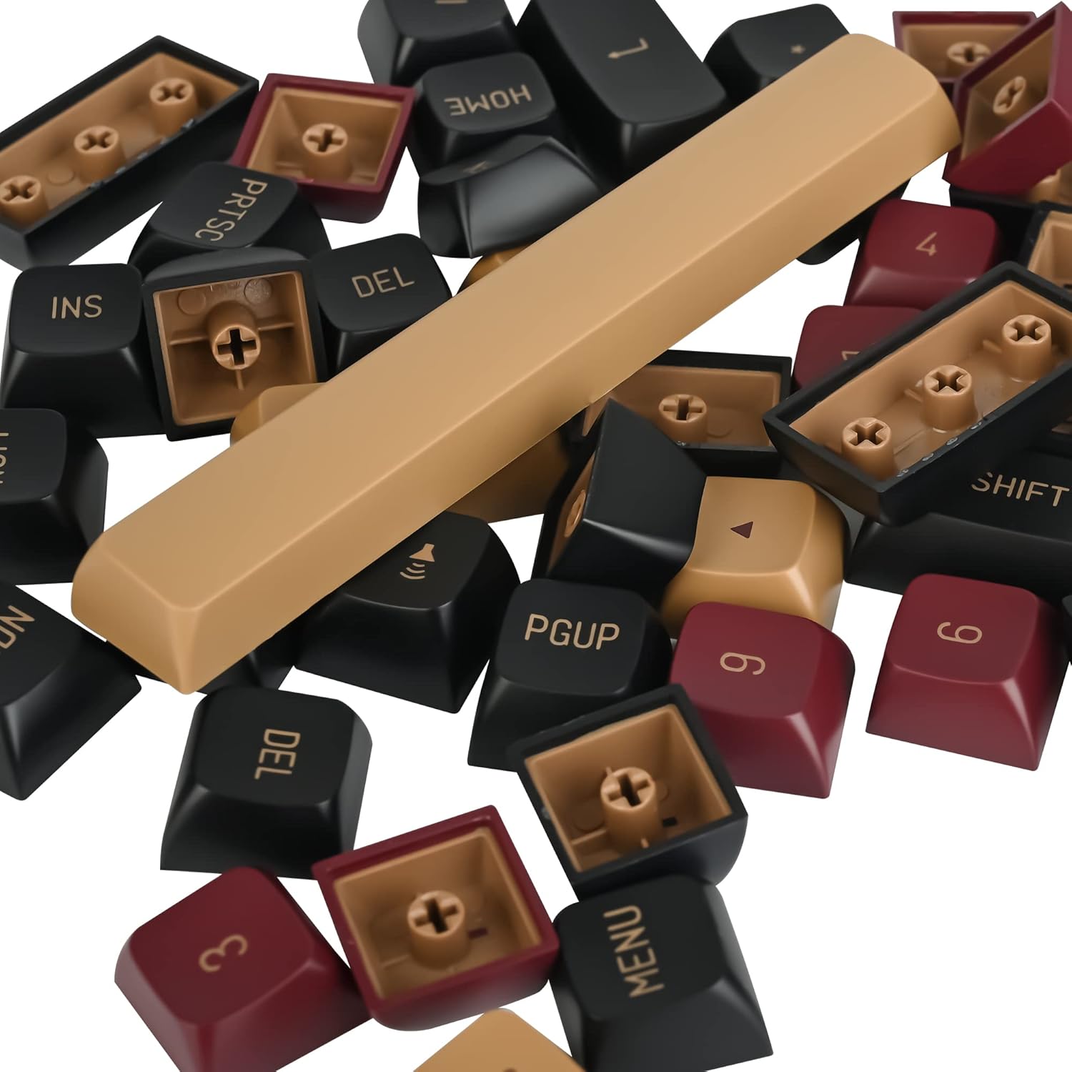 160-Key CSA Profile Keycaps PBT Key Cap Set with 7U Spacebar for US/ISO Layout 60% 65% TKL Mechanical Keyboards (CSA/Red Samurai)