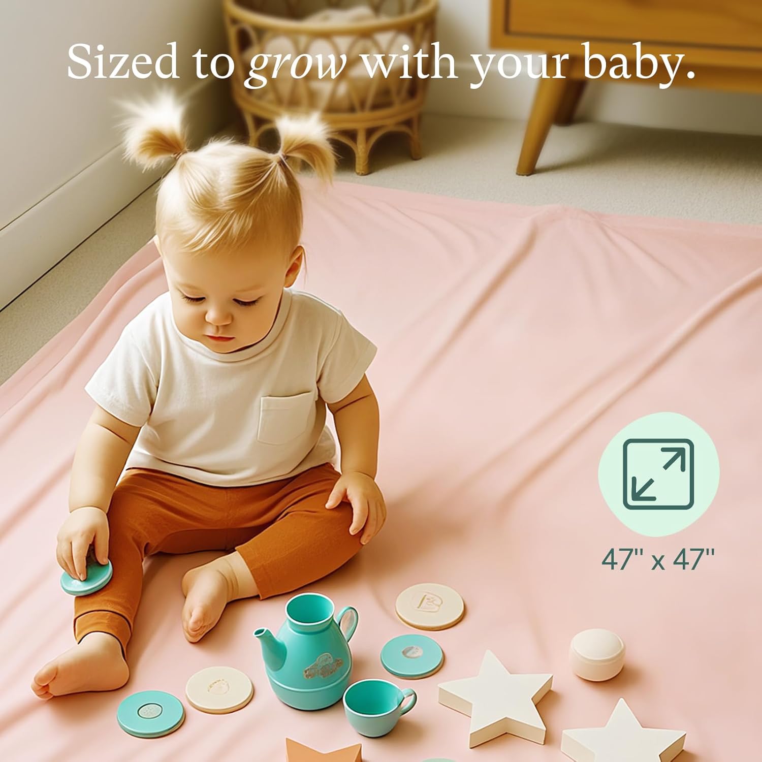 PurComfy Supersoft Swaddle Blanket, Premium Bamboo Viscose Baby swaddling Blankets for Newborns, Lightweight & Breathable Swaddle Blankets for Boys and Girls, 47” x 47”, Neutral Baby Essentials - Image 5