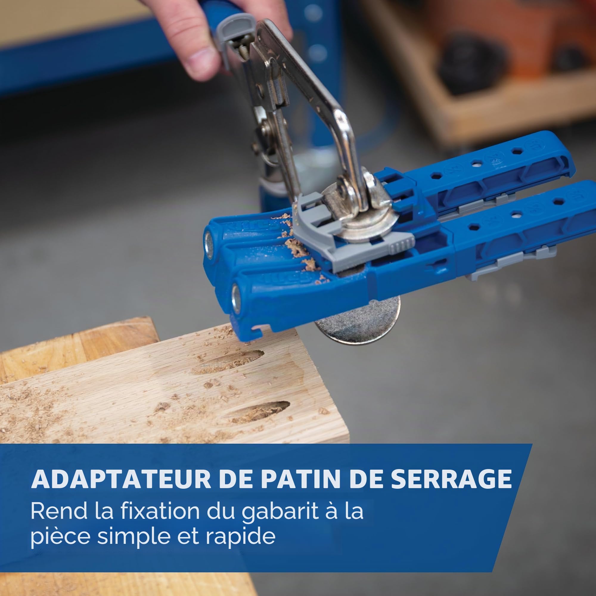 KREG Gabarit de poche durable 320 avec pince frontale classique de 5,1 cm – Comprend des pinces à bois pour le travail du bois et les espaces restreints – Pour matériaux de 1,27 cm à 3,8 cm