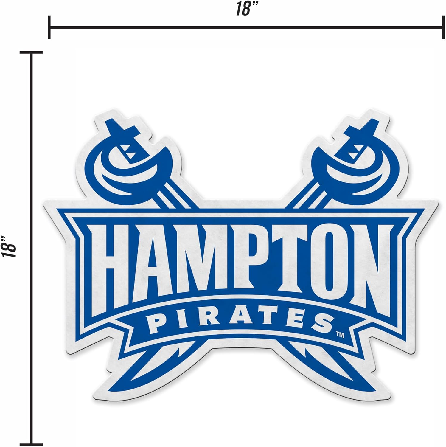 Rico Industries NCAA Hampton Pirates Shape Cut Pennant - Home and Living Room Décor - Soft Felt EZ to Hang - Image 4